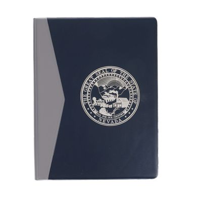 State Seal Letter Pad Folder - Navy