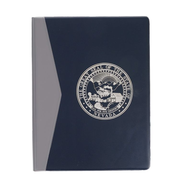 State Seal Letter Pad Folder - Navy