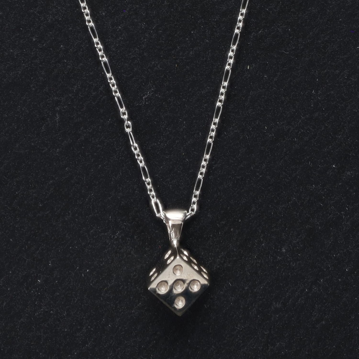 Handcrafted Silver Dice Necklace