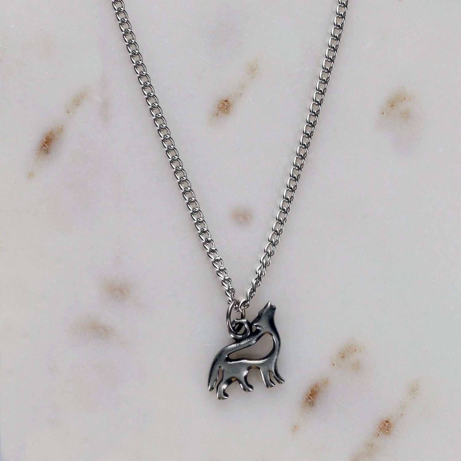 Wolf Pendant w/ 18" Chain