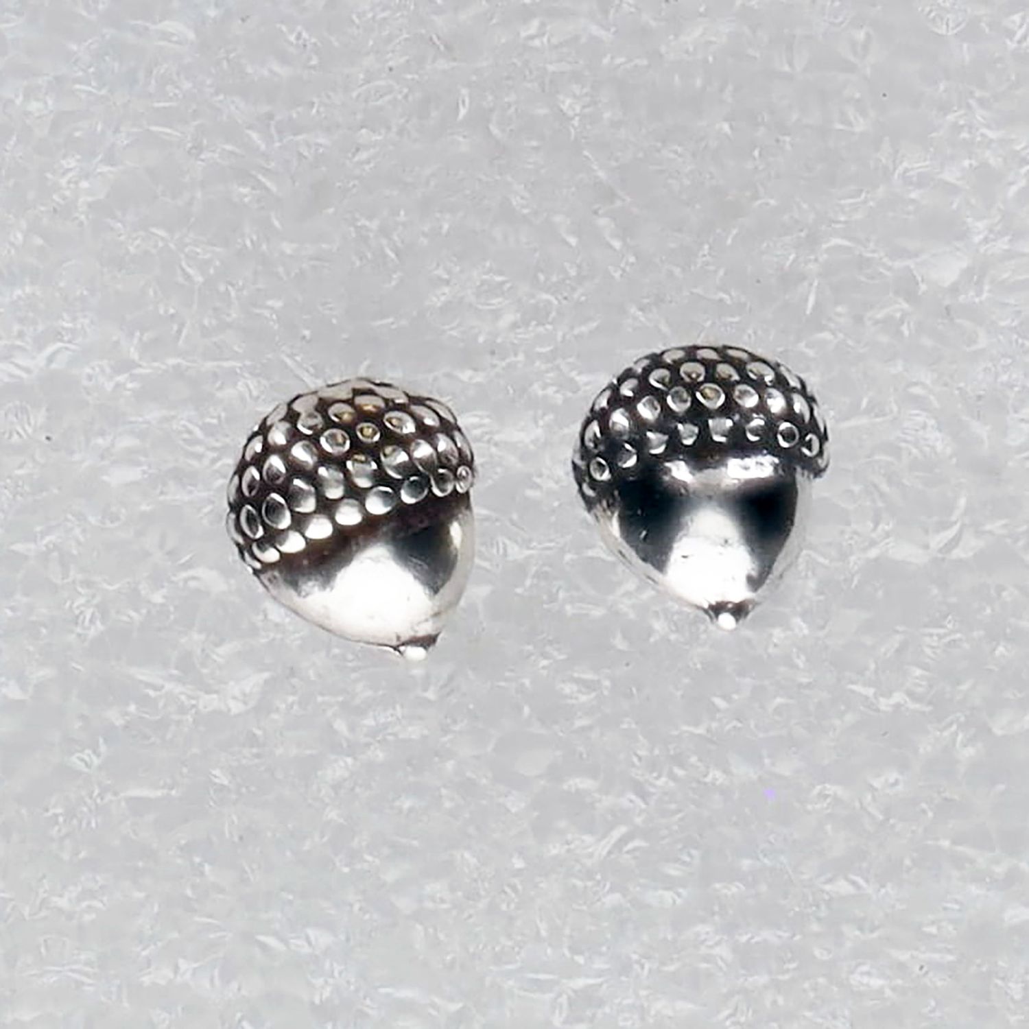 Acorn Silver Post Earrings
