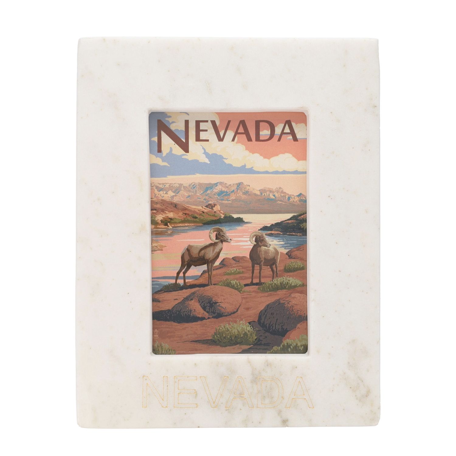 Marble Picture Frame w/ Gold "Nevada"
