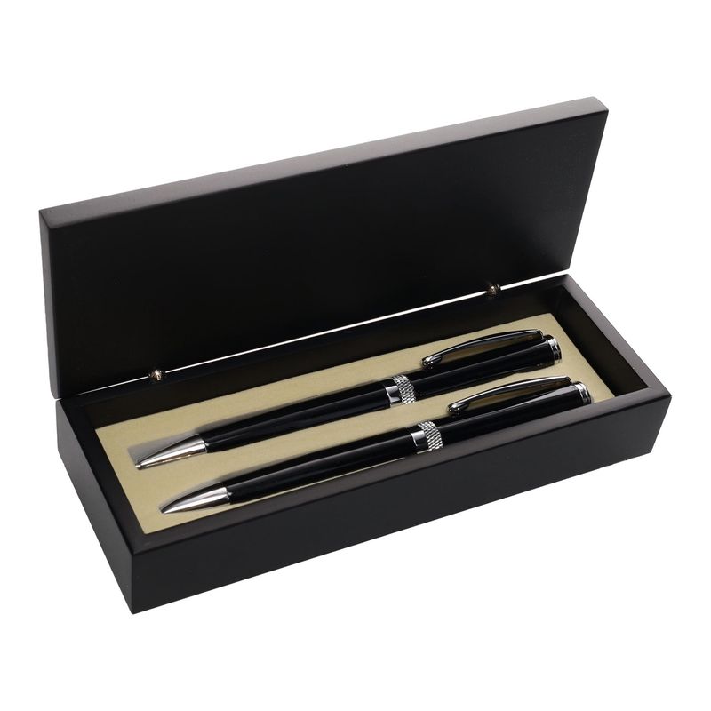 Gloss Black Pen Set with Seal