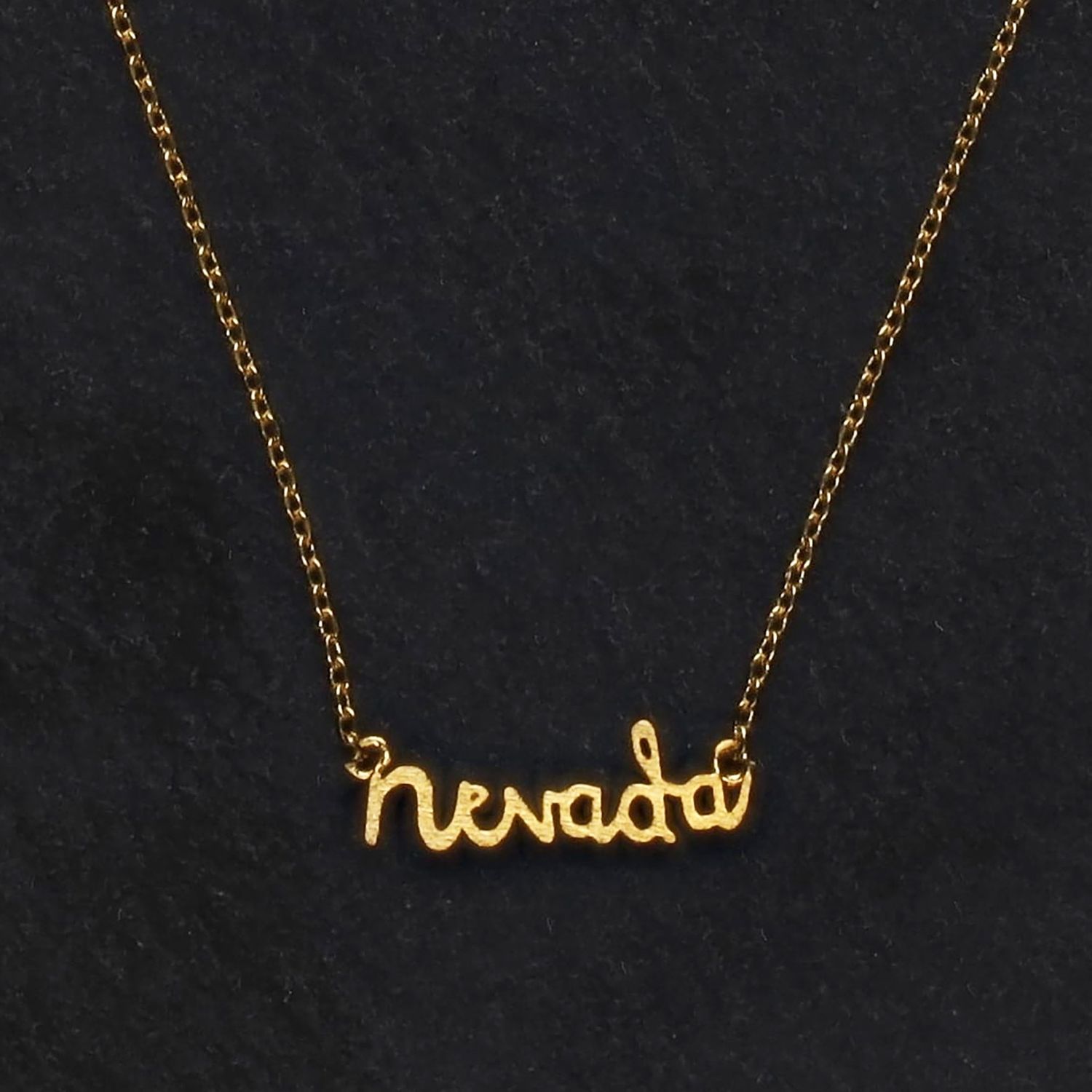 Nevada Script Necklace