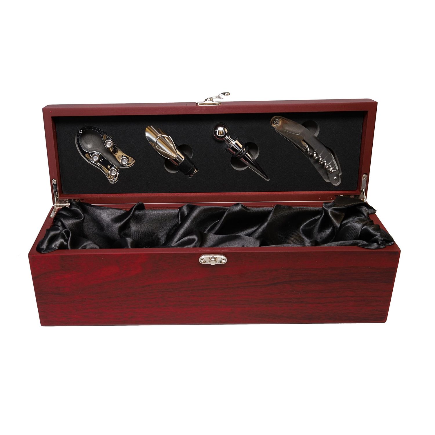 Rosewood Wine Box w/ Black Satin