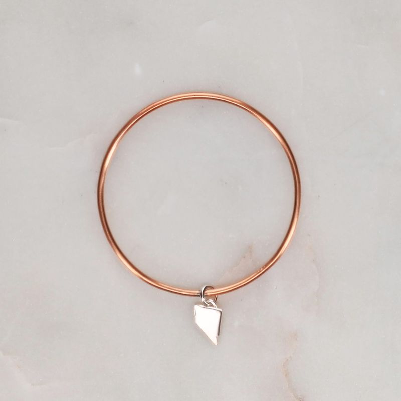 Copper Bangle with 7&quot; NV Charm