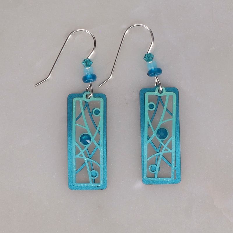 Aqua Twigs &amp; Bubbles Earrings