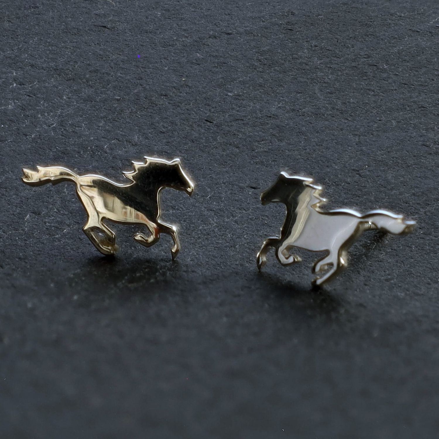 Sterling Silver Running Horse Earrings