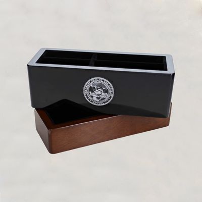Two-Toned Phone &amp; Pen Holder w/ State Seal