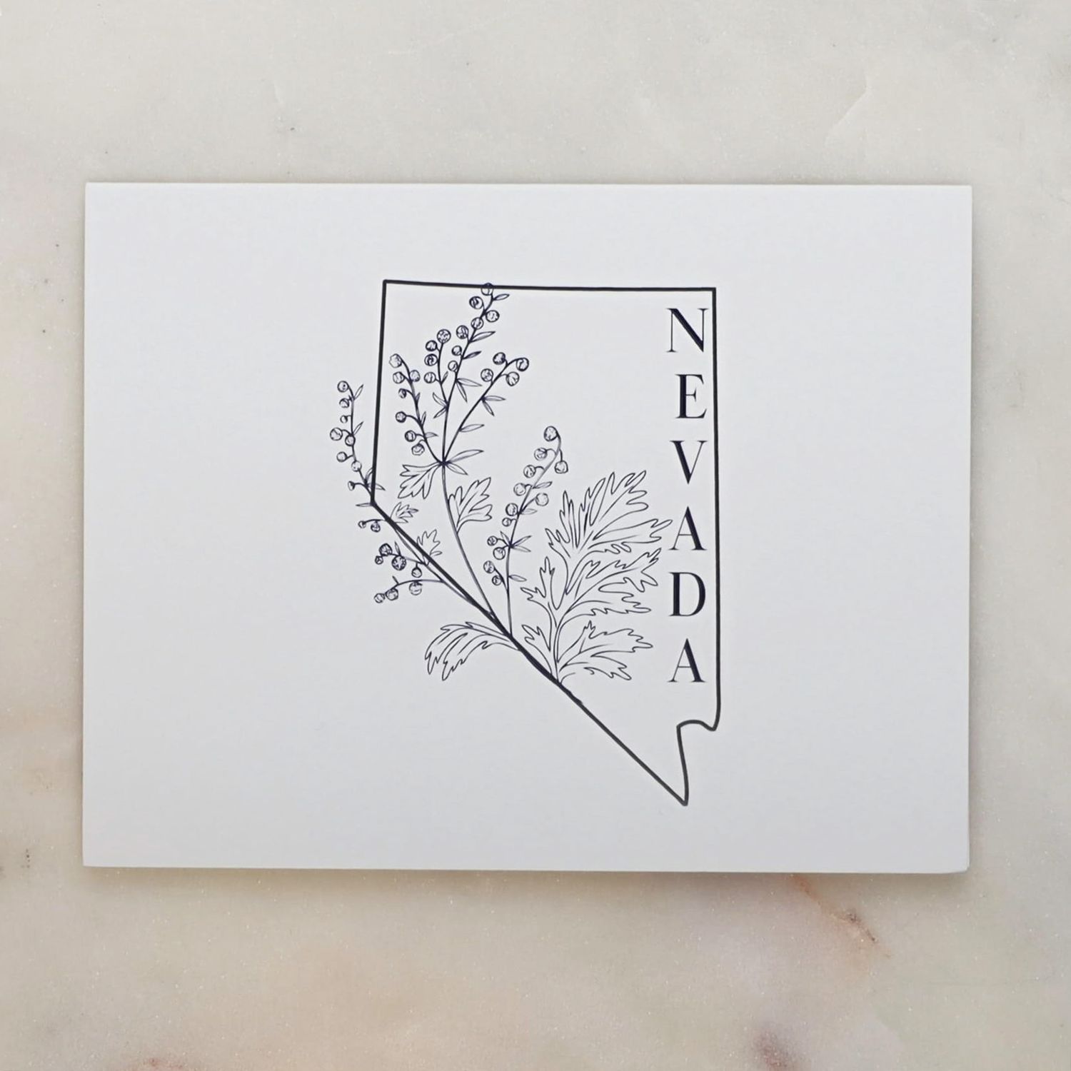 Nevada Sketch Sagebrush Notecards (Set of 8)