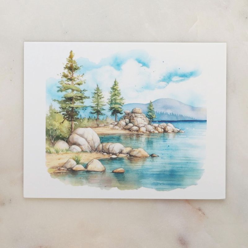 Watercolor Lake Tahoe Notecards (Set of 8)
