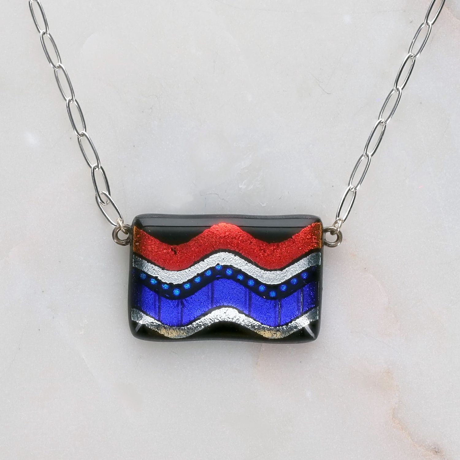 Glass Pendant w/ Chain