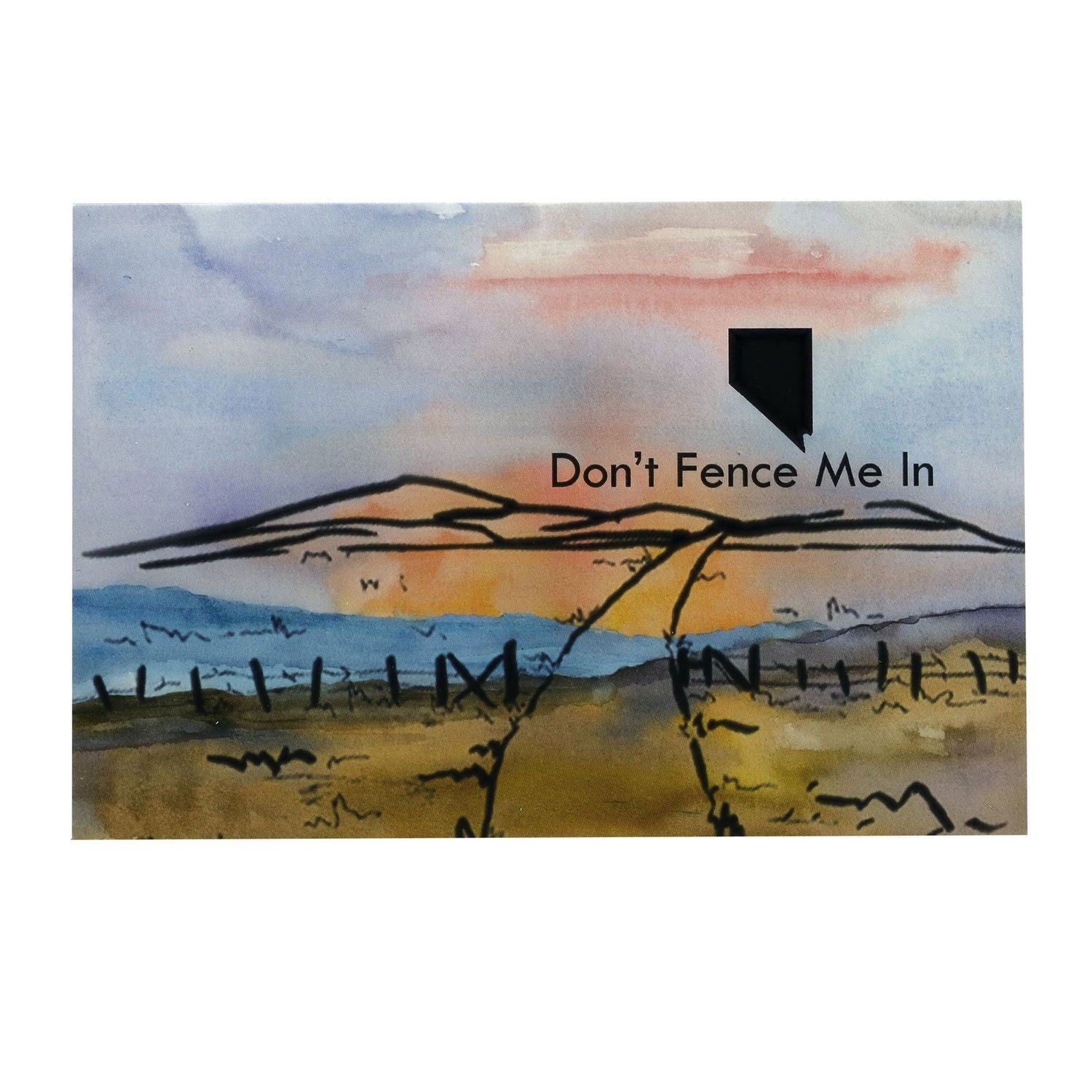 Dont Fence Me In Painting Postcard