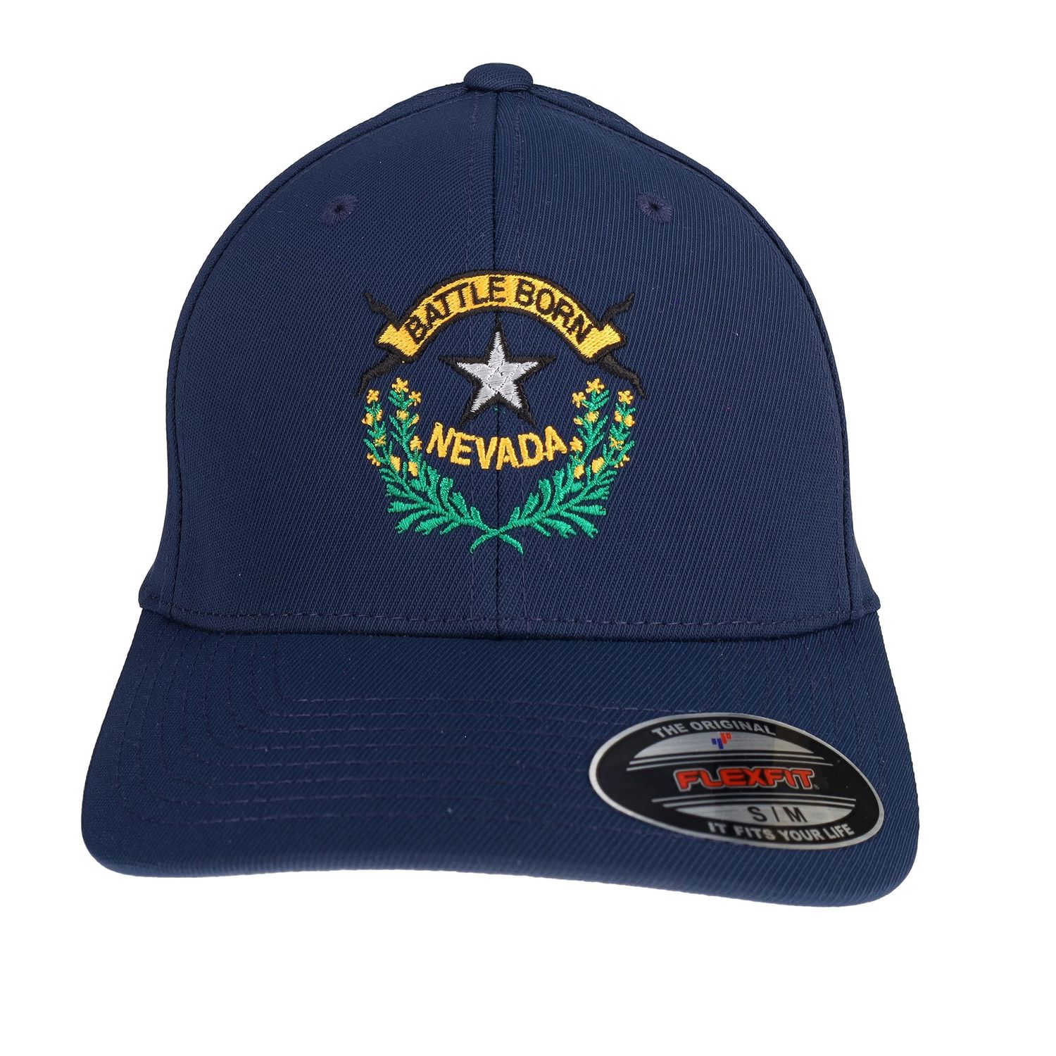 Battle Born Flex Fit Cap - TNavy, Size: S/M