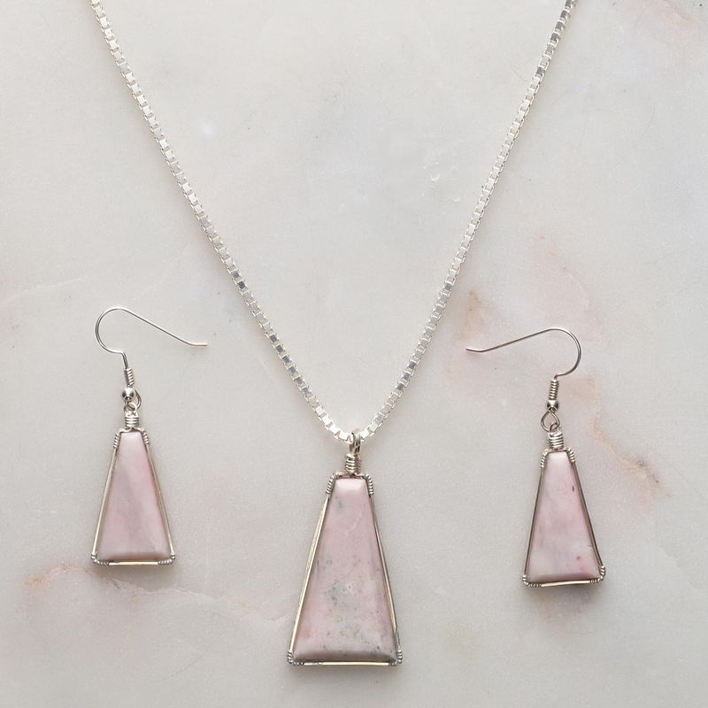 Thulite Jewelry Set