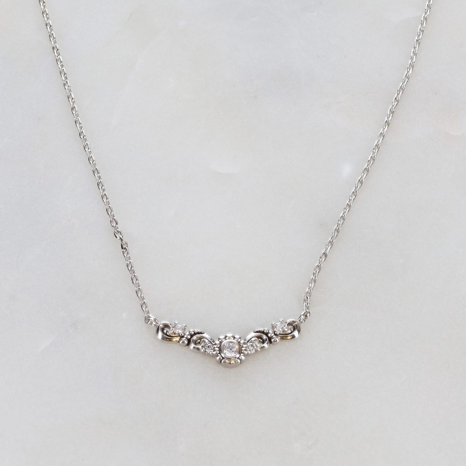 Windblown Elegance Crystal Necklace