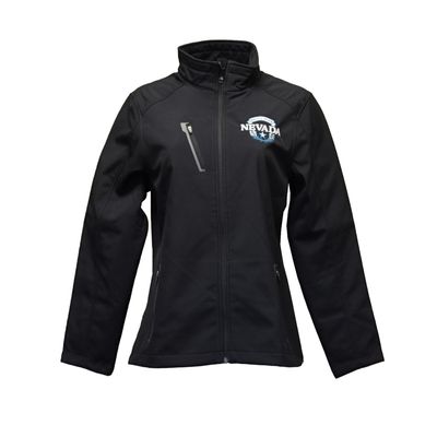 Ladies Soft Shell BB Black w/ Teal Nevada