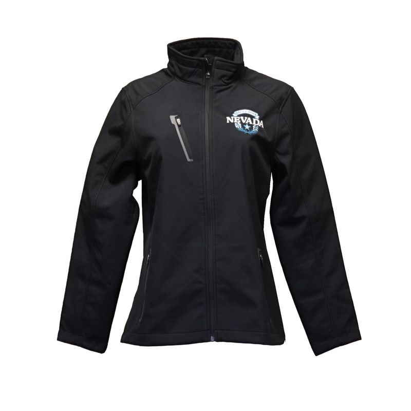 Ladies Soft Shell BB Black w/ Teal Nevada