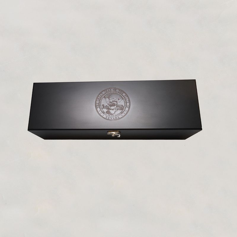 State Seal Wine Box w/ Tools - Black