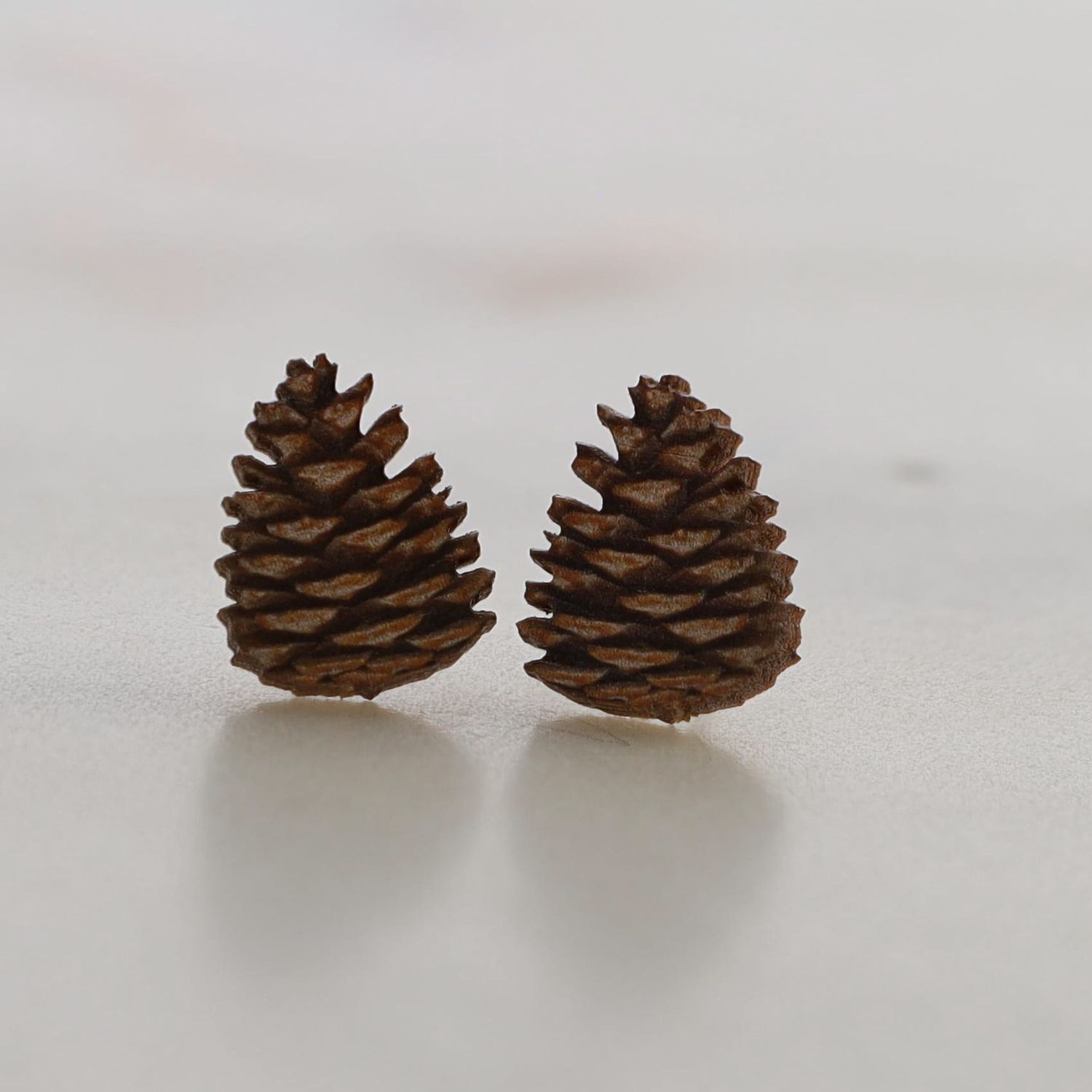 Pine Cone Stud Earrings
