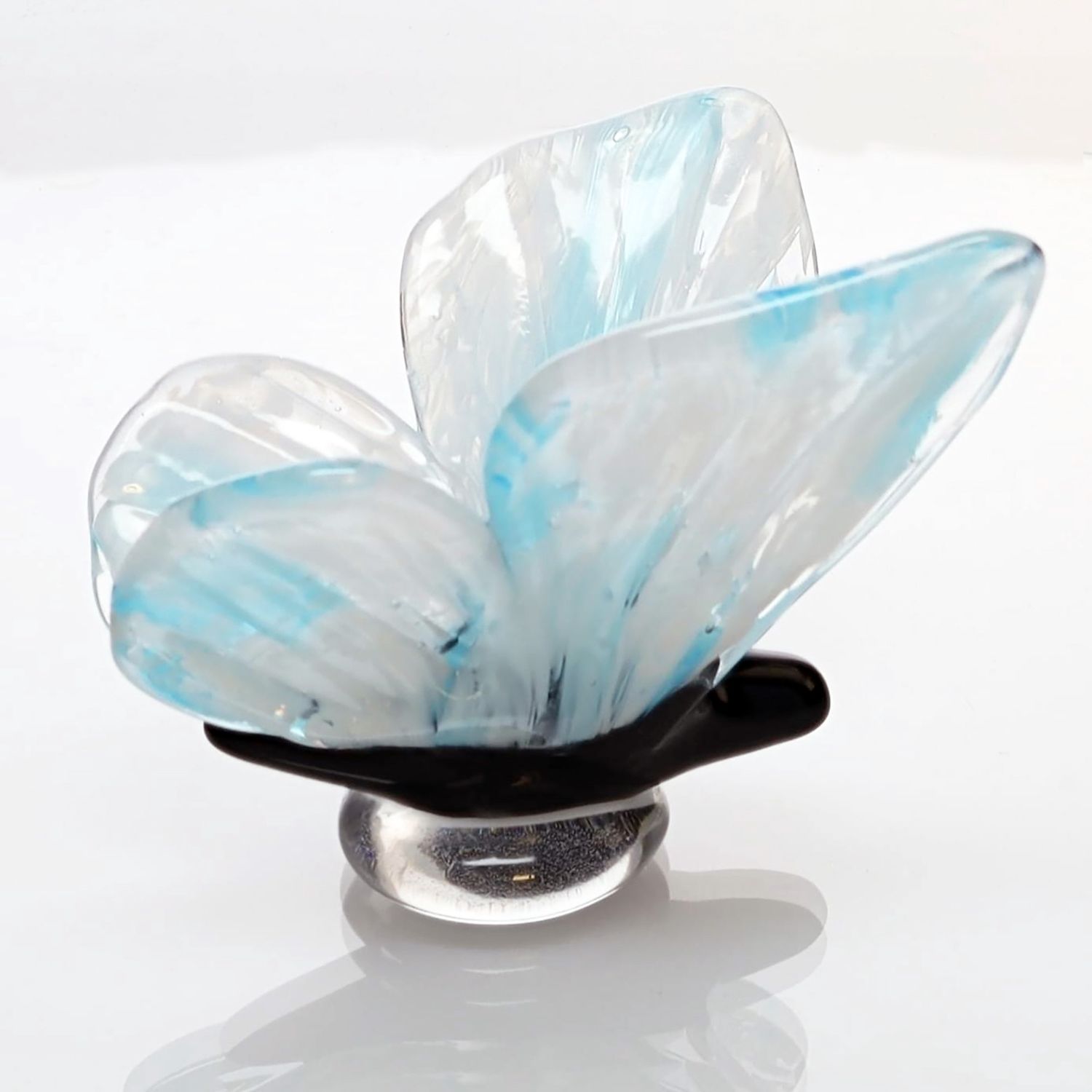 Glass Butterfly, 6" Blue