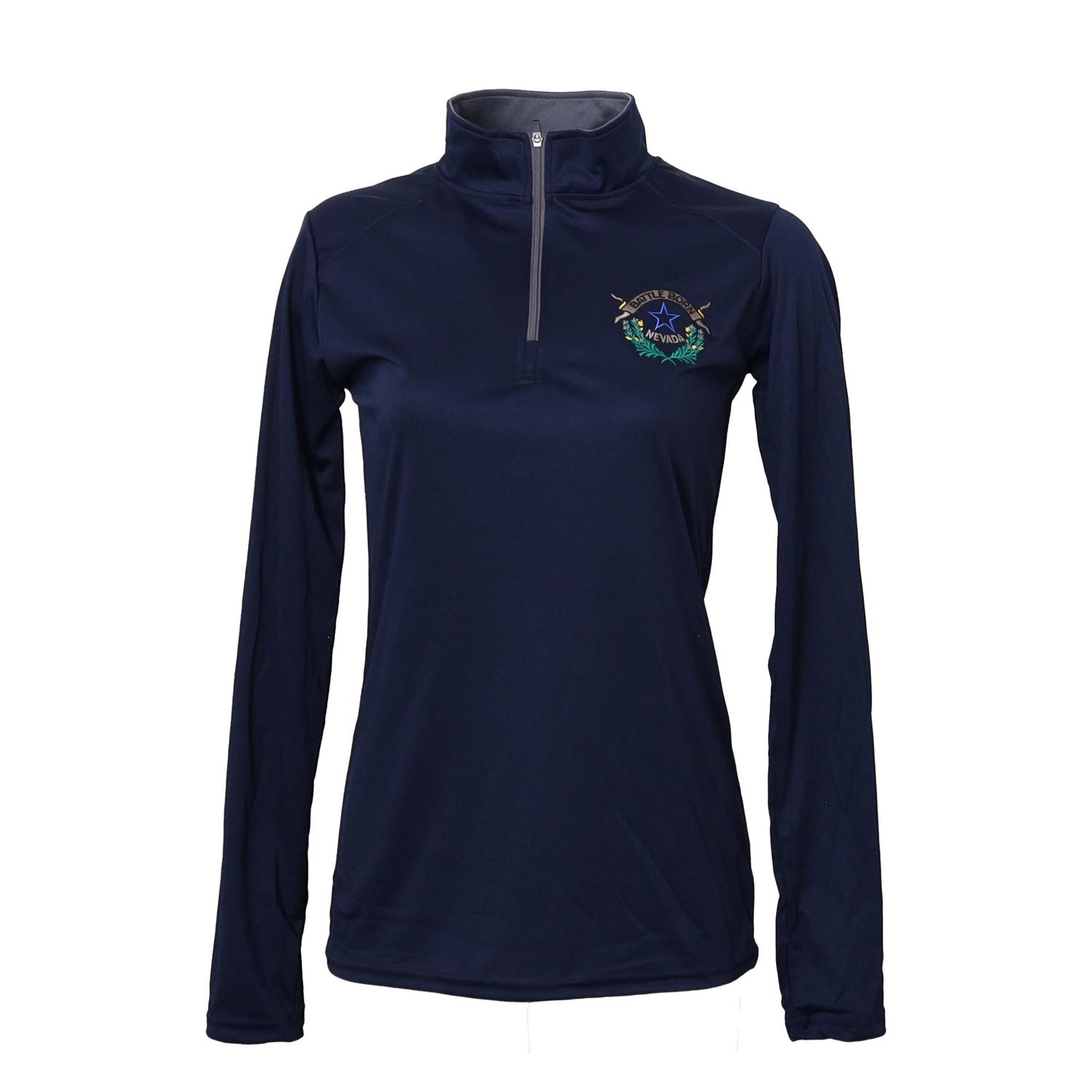 B-B Core Q Zip Pullover Navy, Size: XSmall