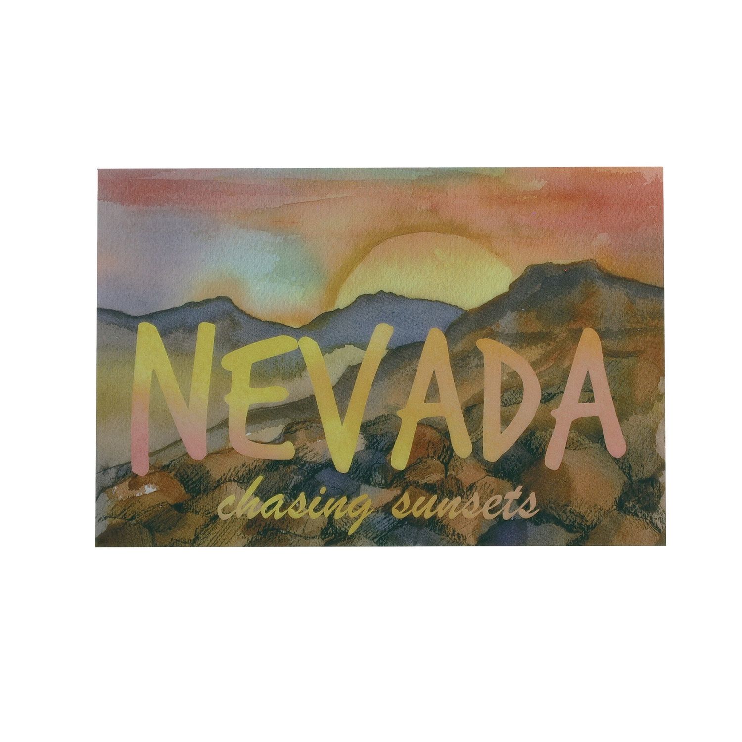 Chasing Sunsets Nevada Postcard