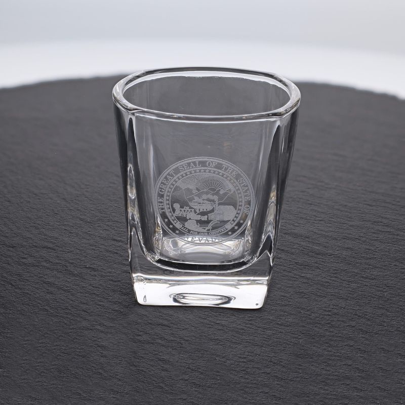 State Seal True Square Shot Glass