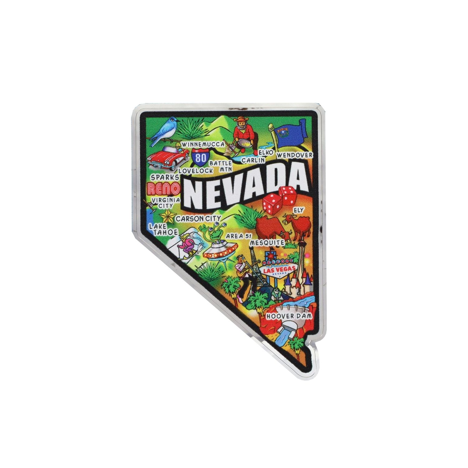 Nevada Hoover Dam Chrome Sticker