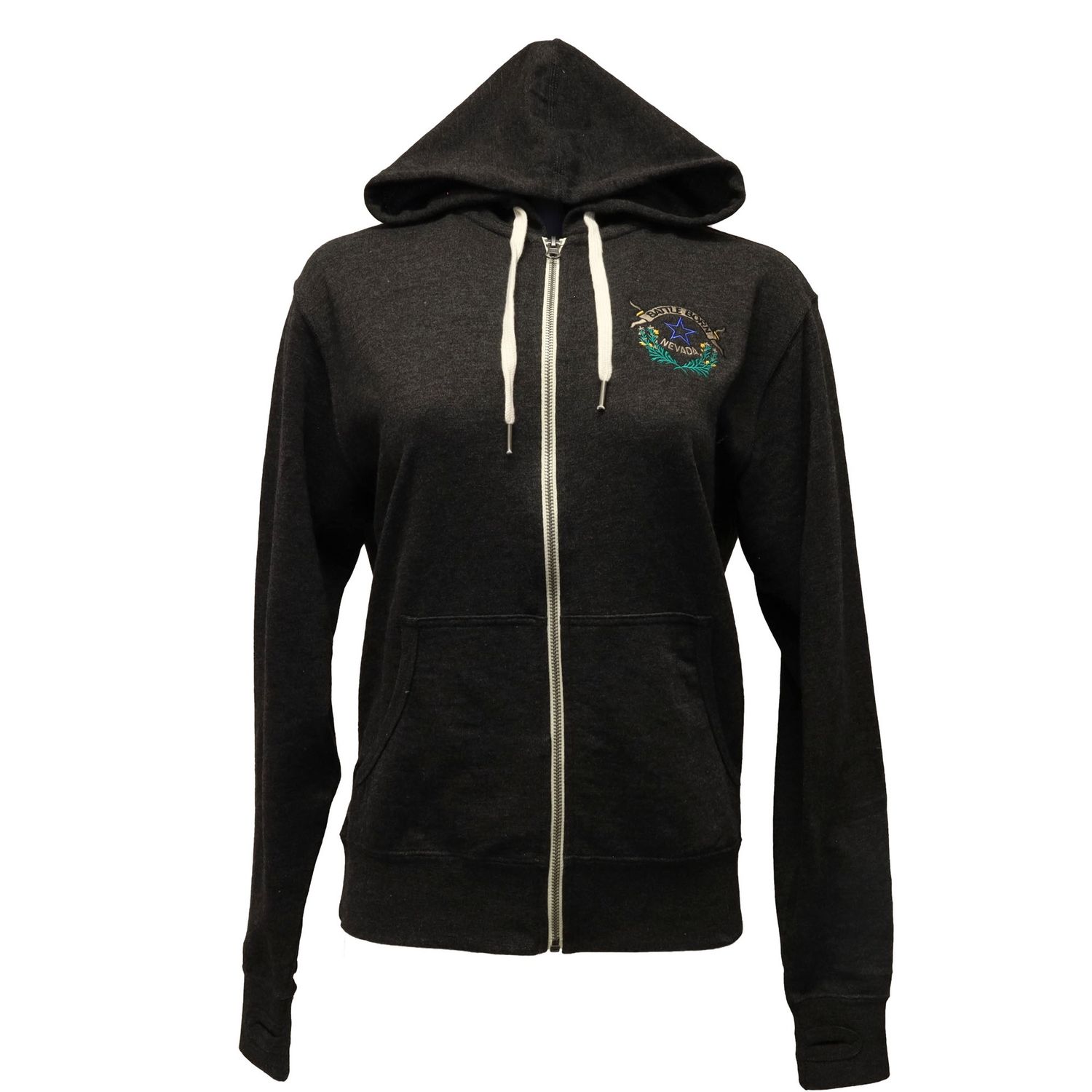 Battle Born Full-Zip Sweatshirt | Charcoal Gray, Size: Small
