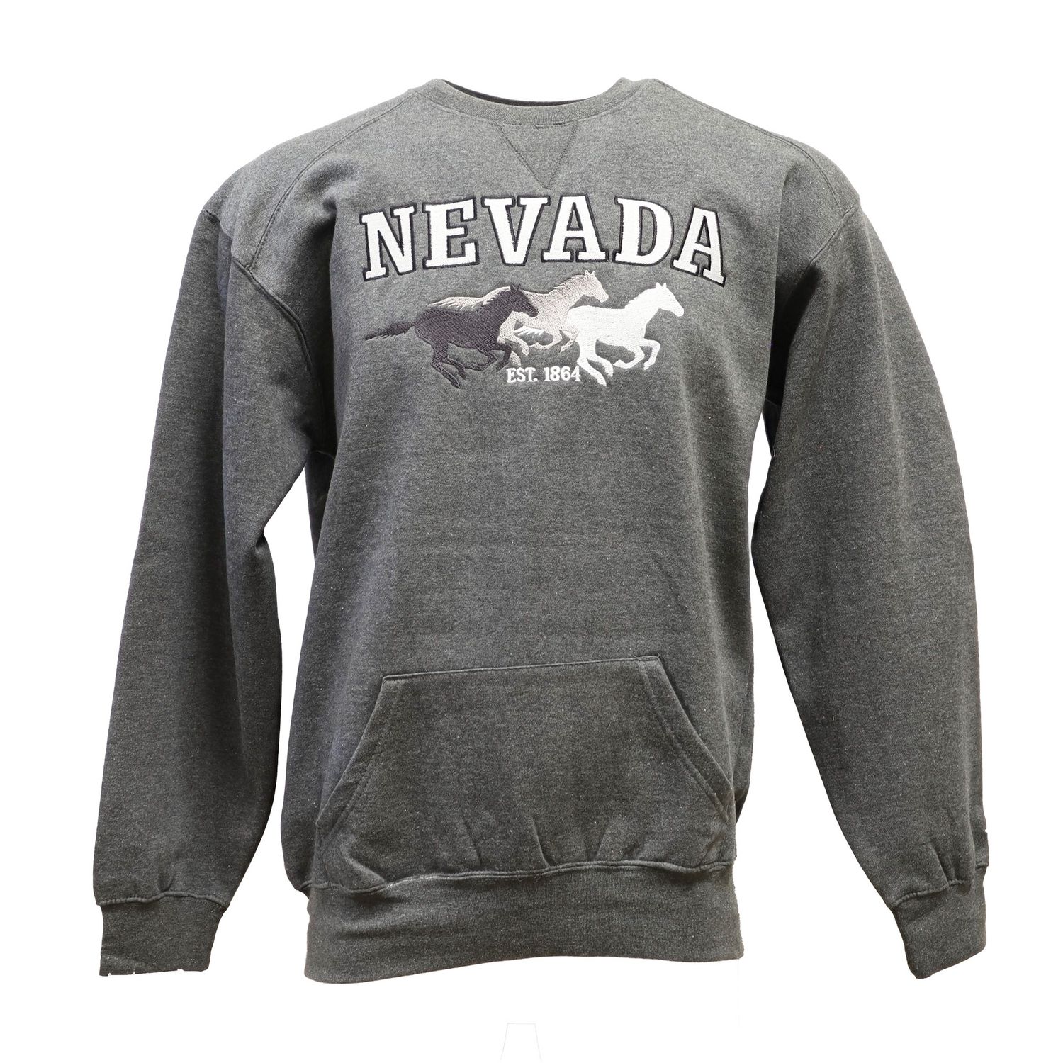 Nevada Pocket Crew Sweatshirt | Dark Gray, Size: Small