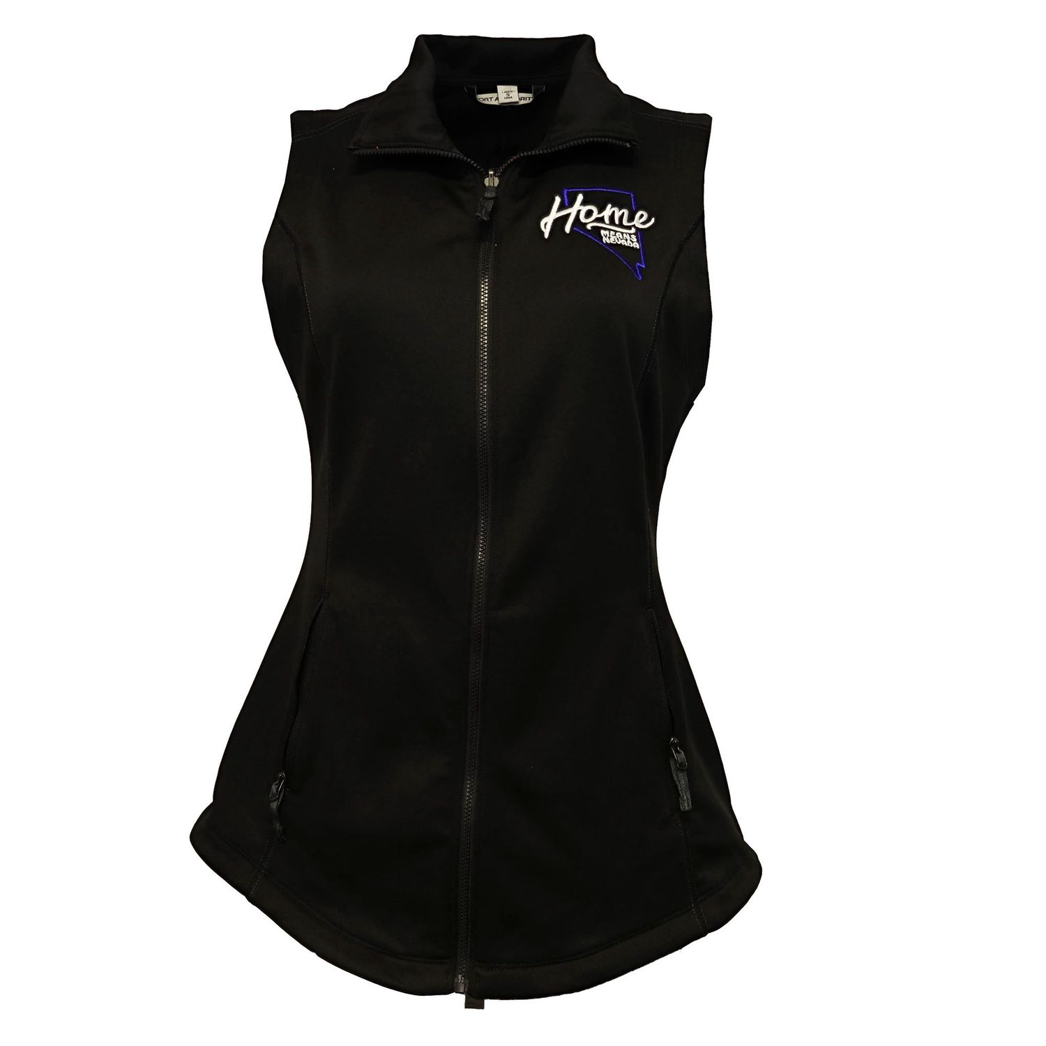 Ladies Smooth Vest in Black with Home Means Nevada logo, Size: XSmall