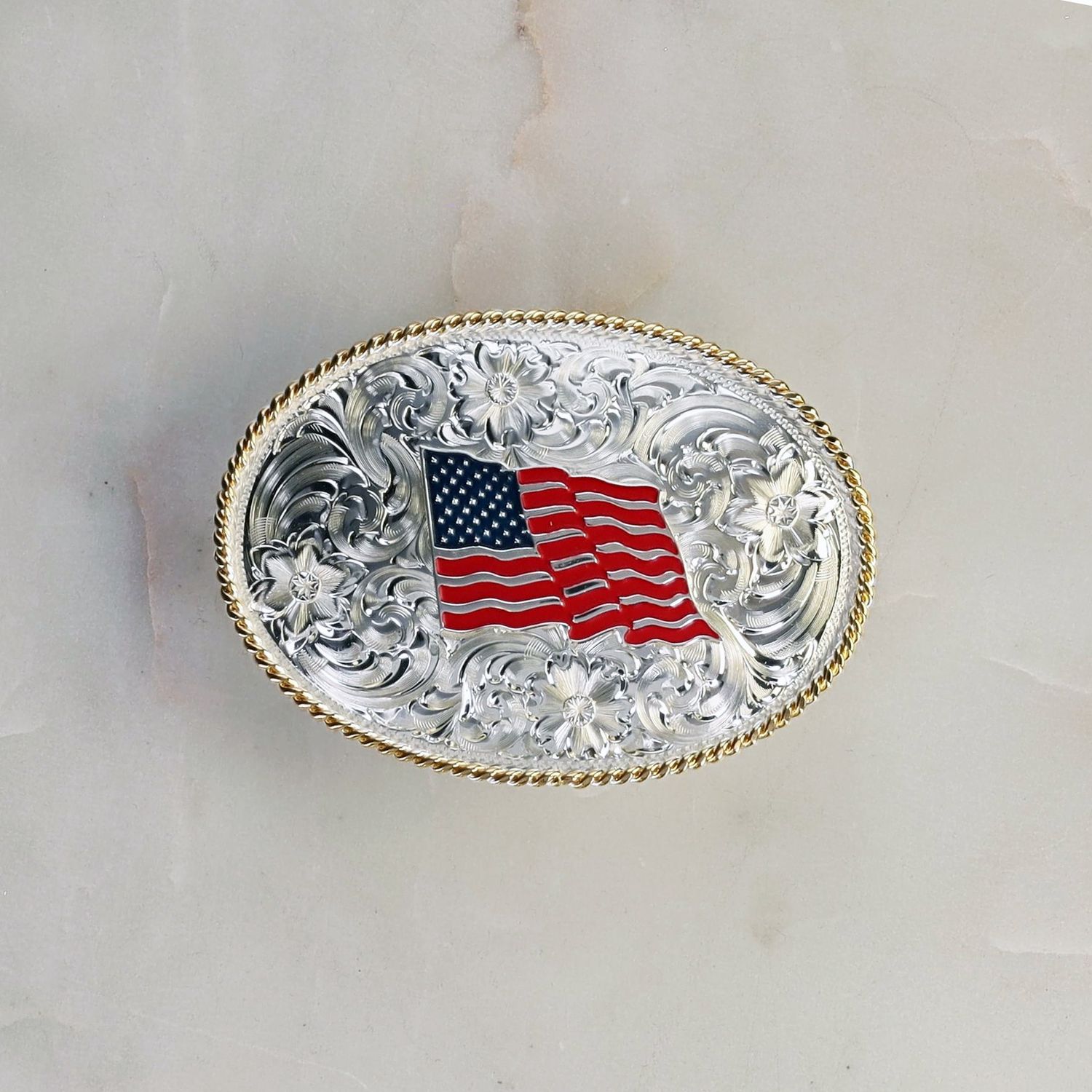 American Flag Belt Buckle