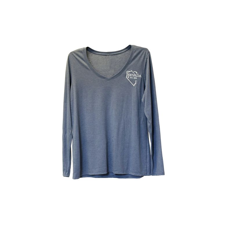 Women's Nevada V-Neck Long Sleeve | Flint Blue