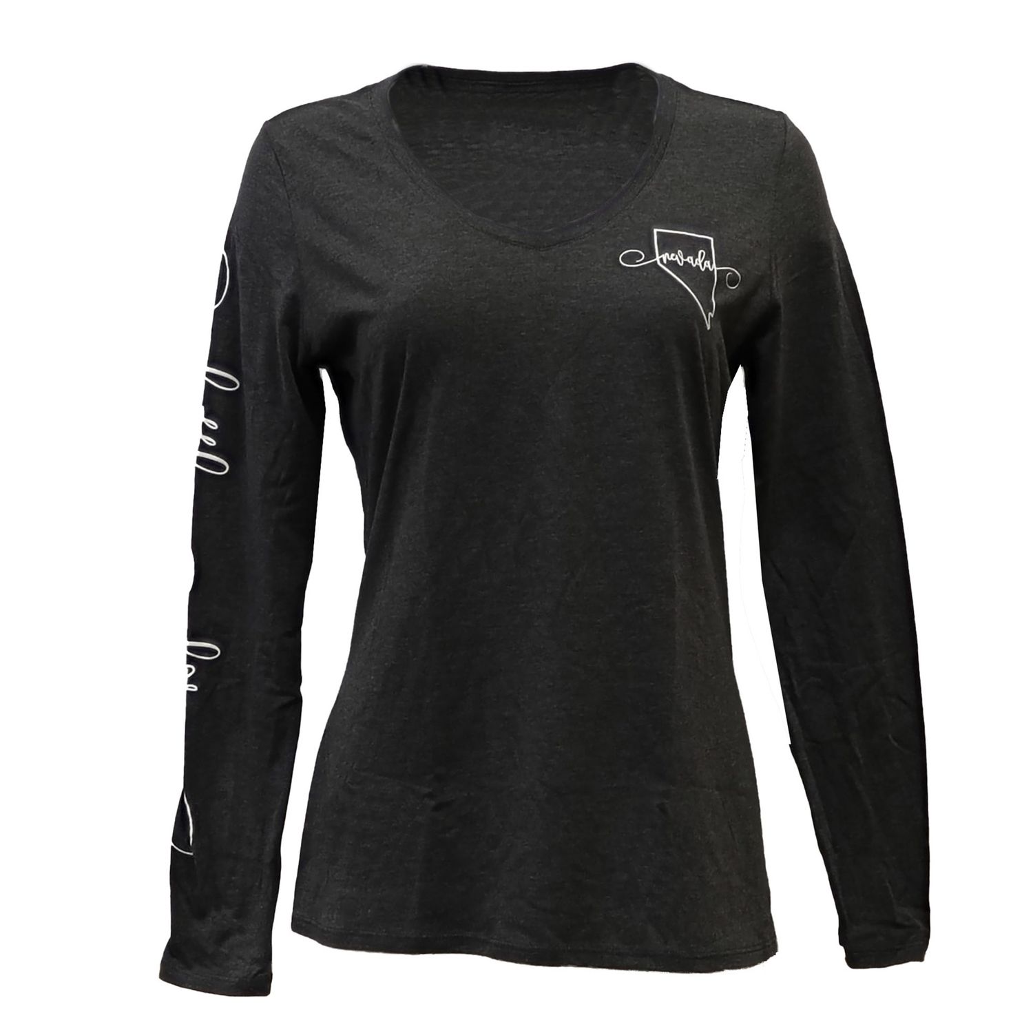 Women's Battle Born Long Sleeve V-Neck | Dark Gray, Size: XSmall