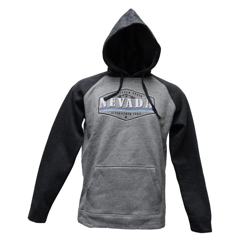 Nevada Hooded Pullover Sweatshirt | Two-Tone Gray