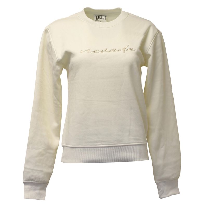 Nevada Script Pullover Sweater | Off White