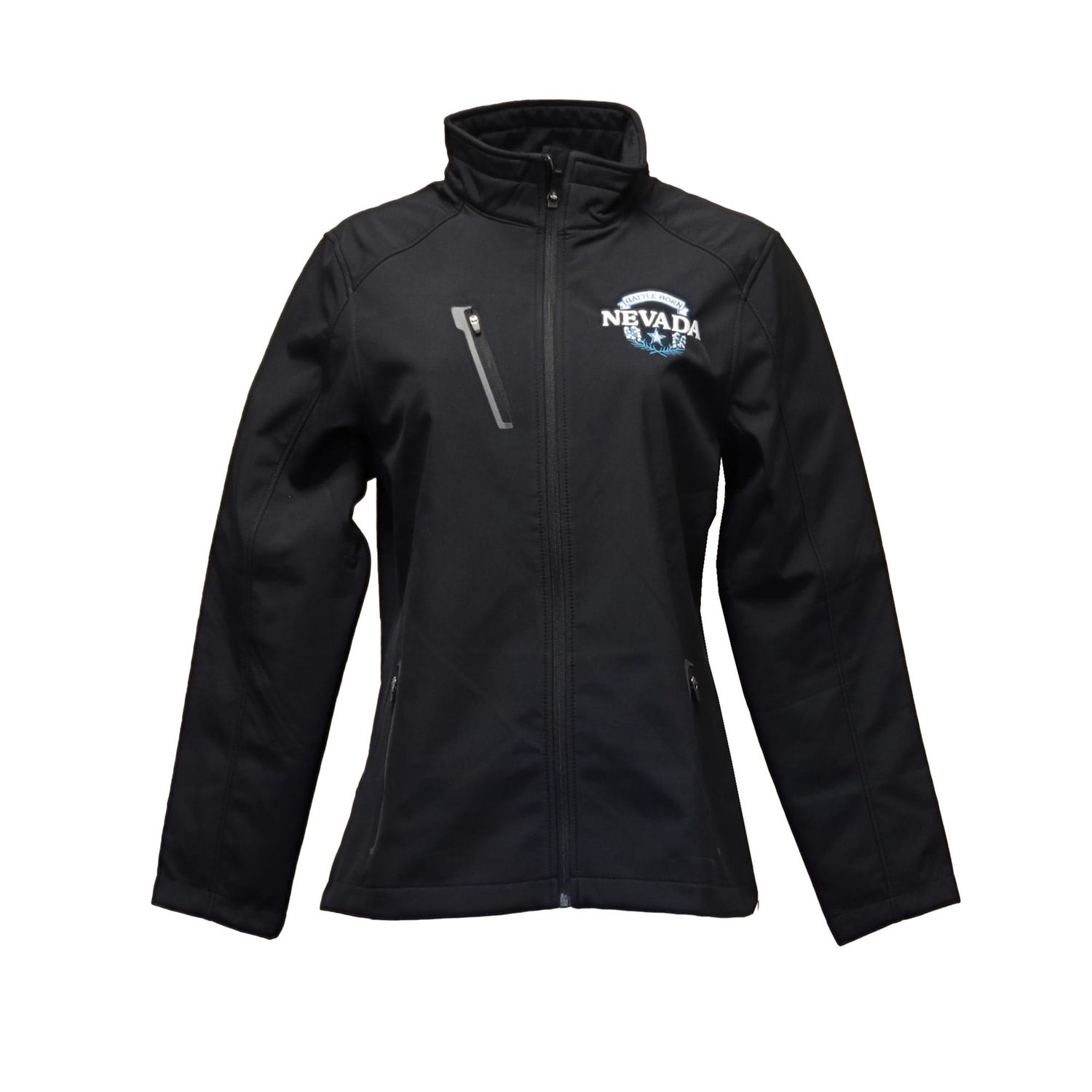 Women's Battle Born Soft Shell Jacket | Black w/Teal