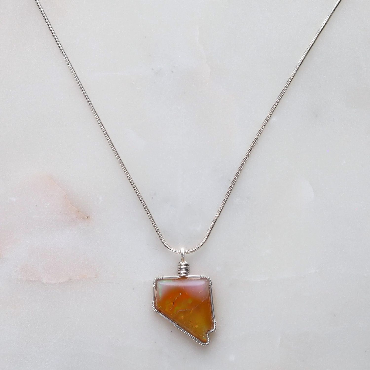 Nevada Shaped Necklace | Opal