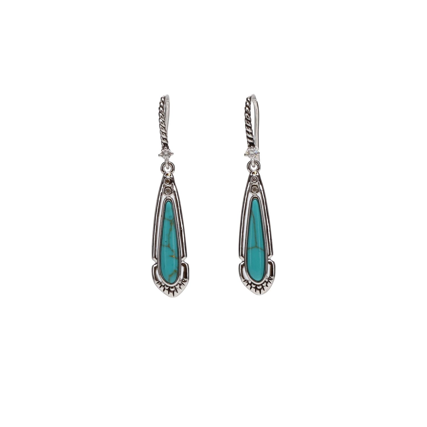 Radiant Stream Turquoise Earrings