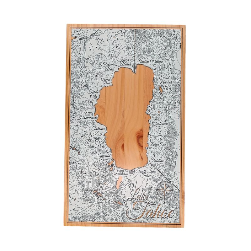 Lake Tahoe Map - Sea Glass