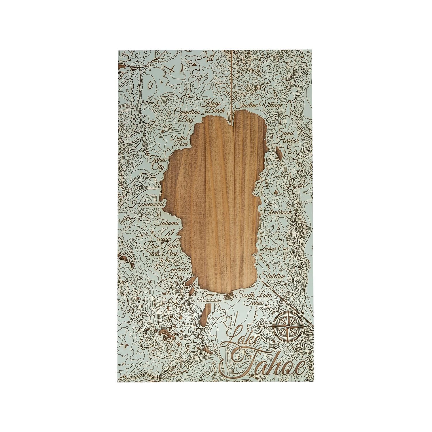 Lake Tahoe Map - Engraved