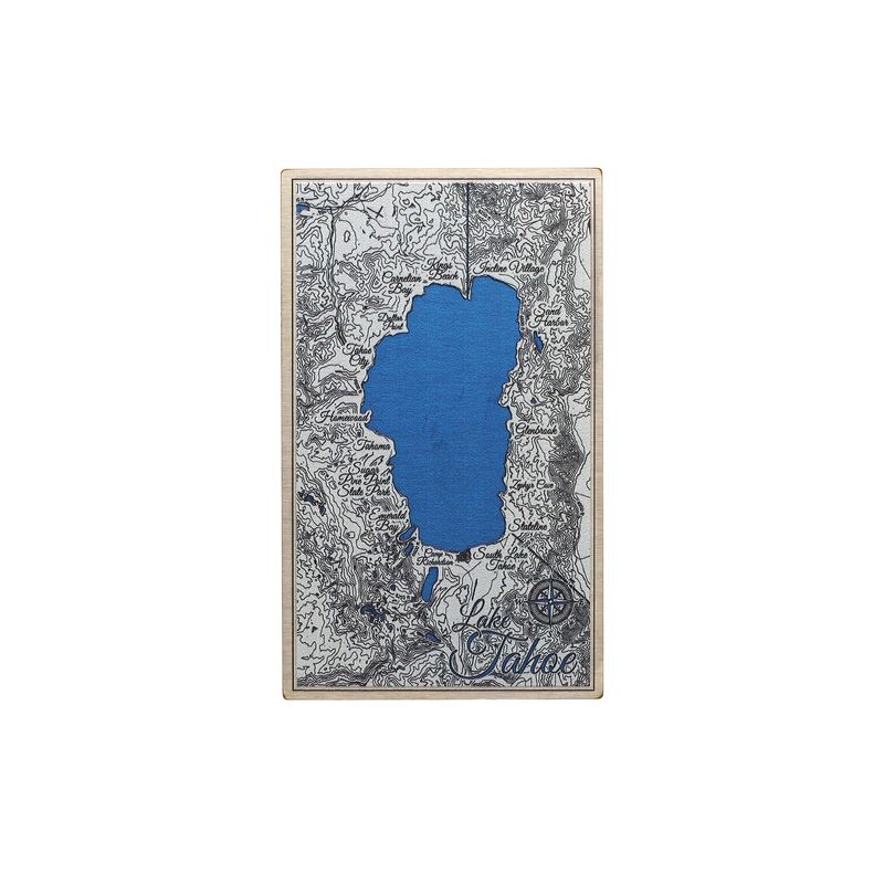 Lake Tahoe Metal Map - Micro