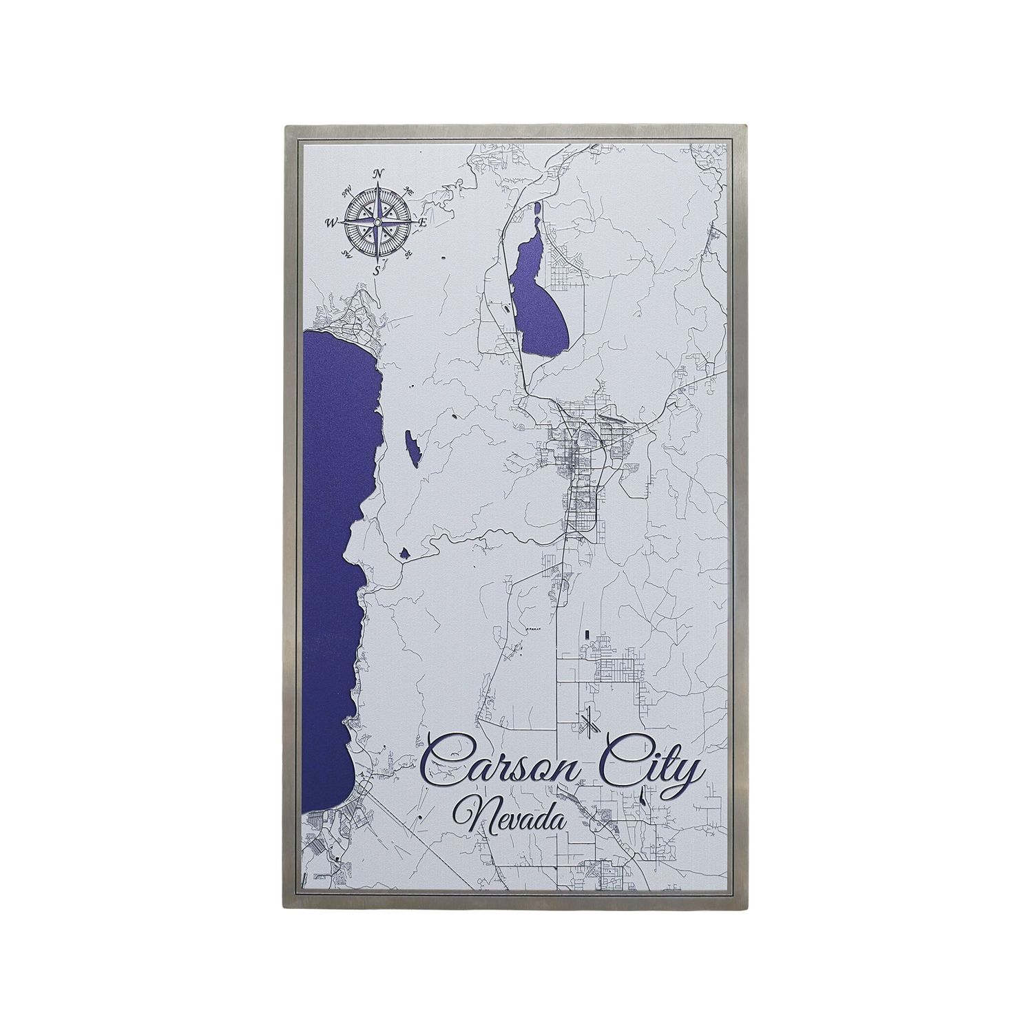 Carson City Map- Metal