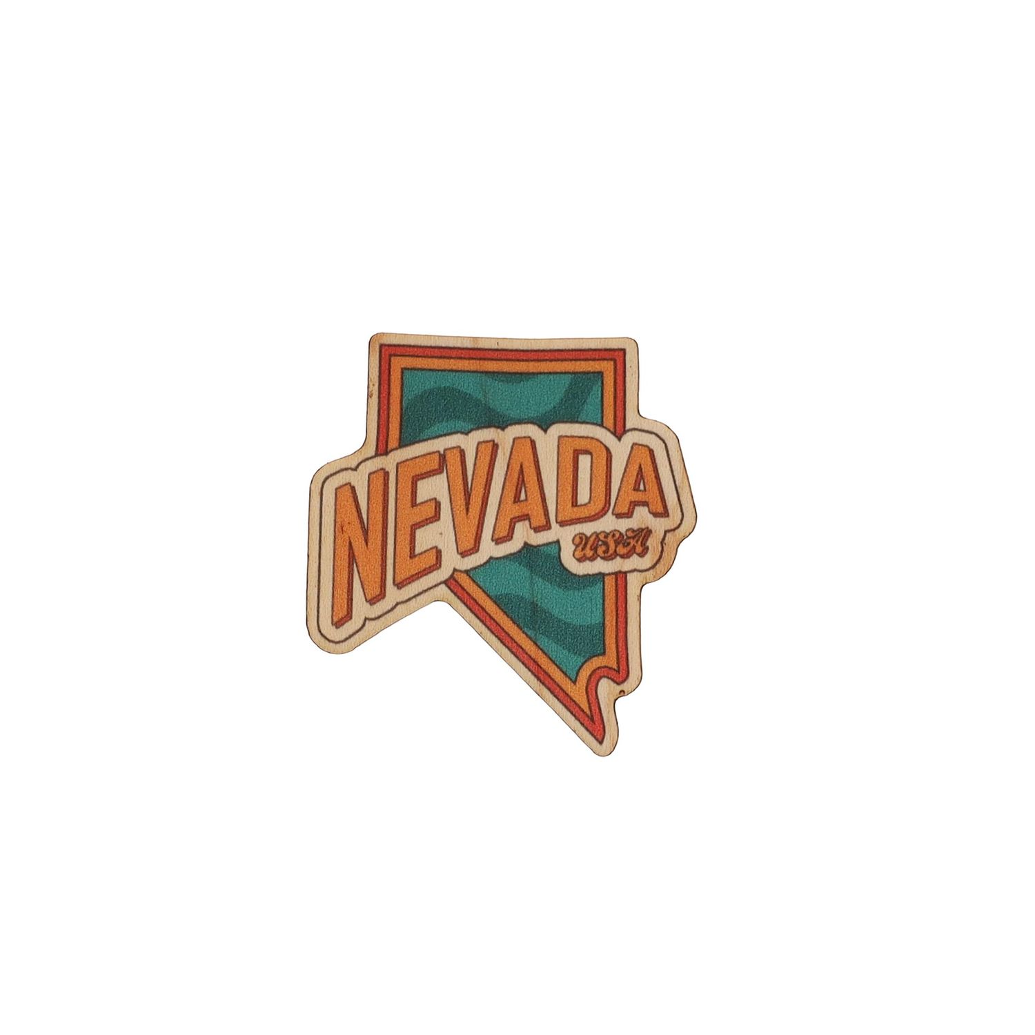 Nevada State Shape Wood Sticker