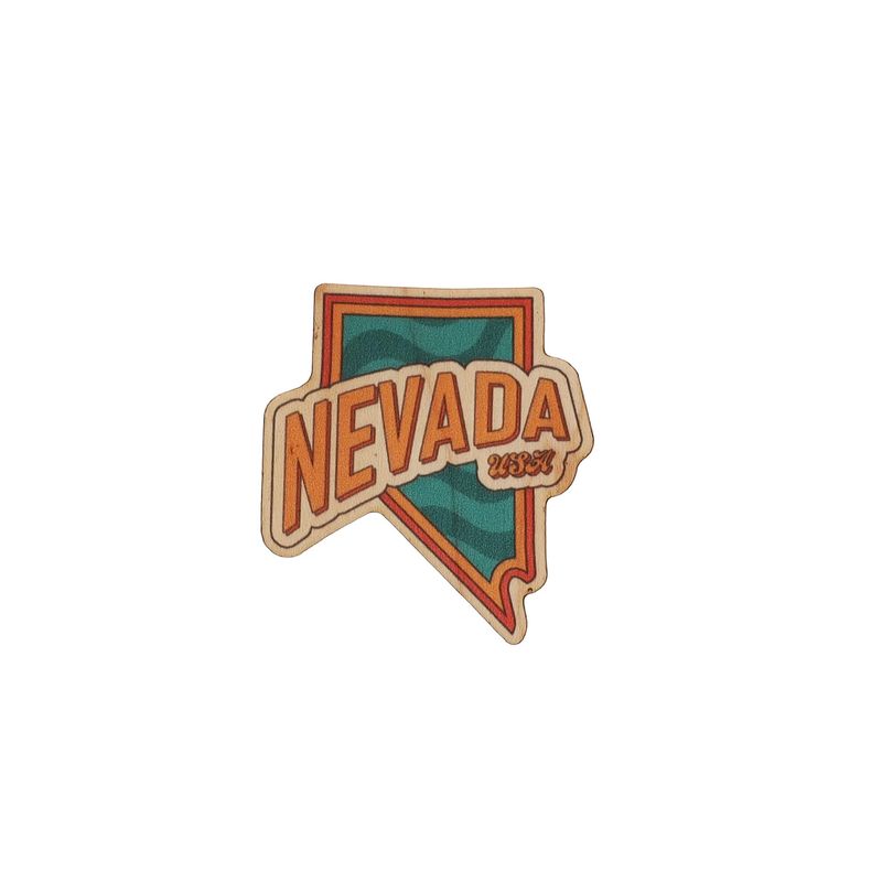 Nevada State Shape Wood Sticker