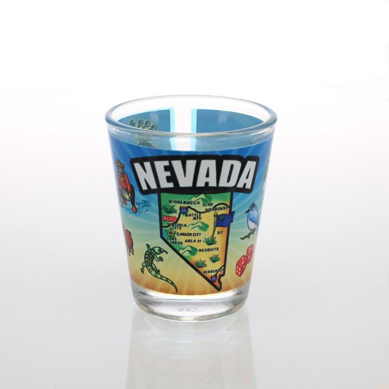Nevada Map Shot Glass 3oz