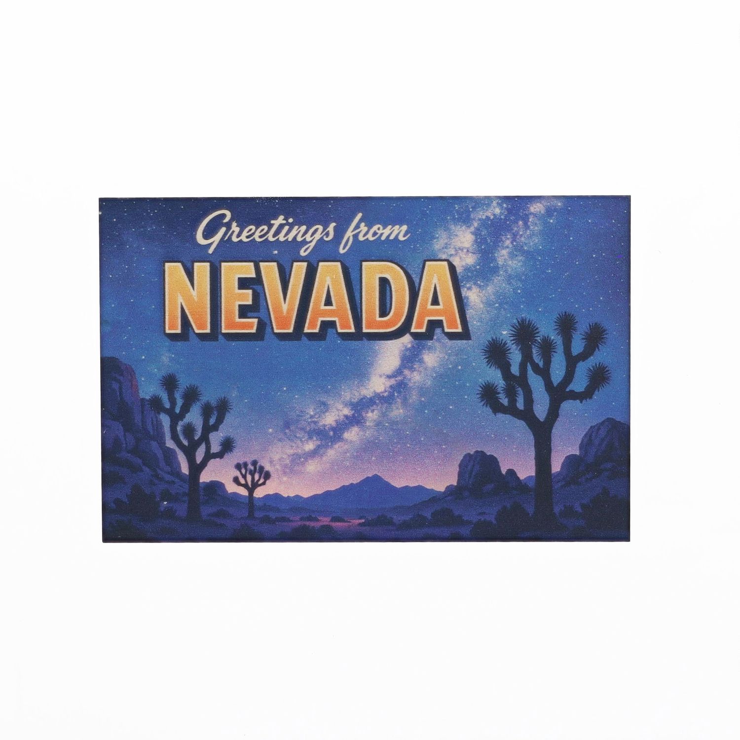 Night Desert Wooden Postcard