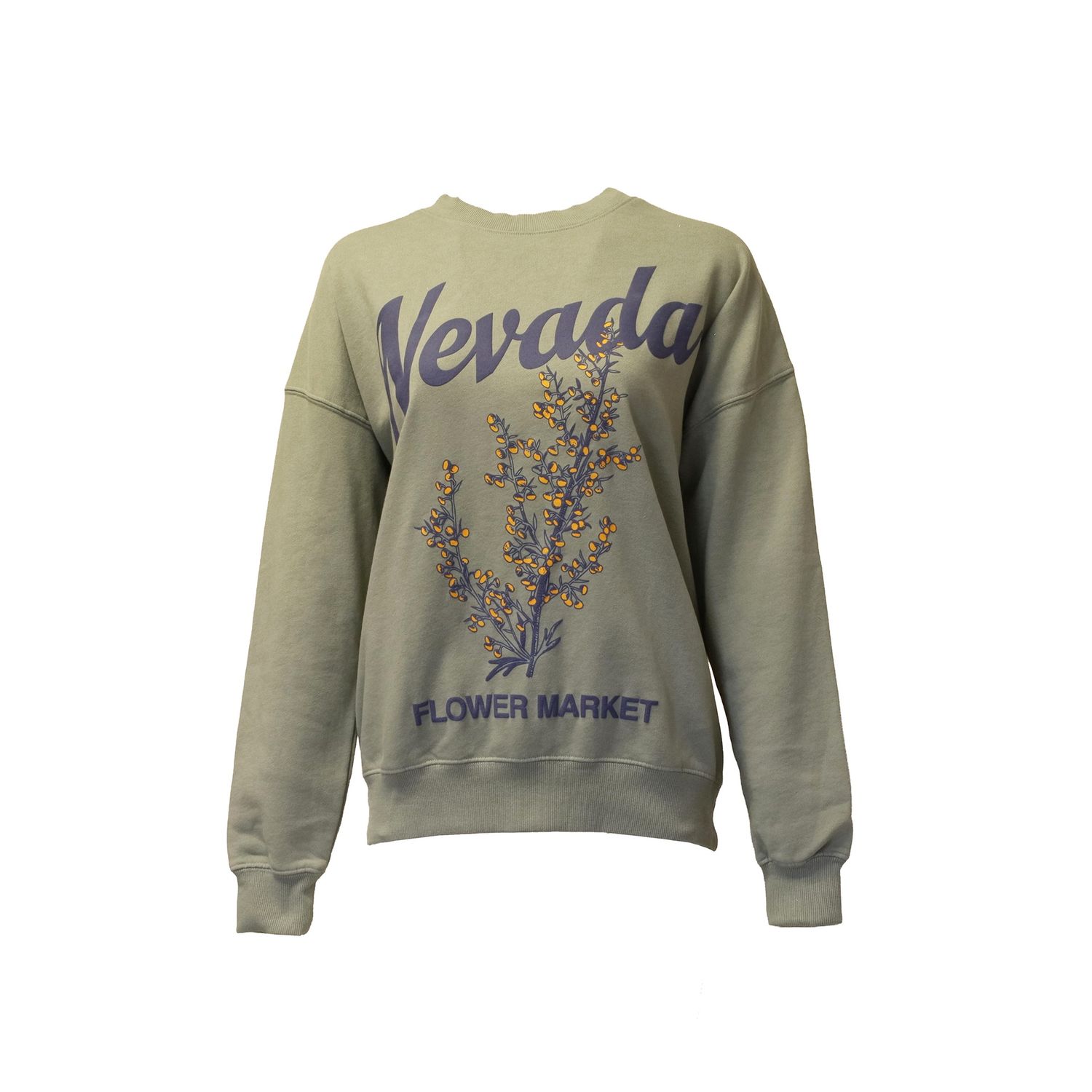 Flower Market Crew Sweatshirt | Sage Green, Size: XSmall