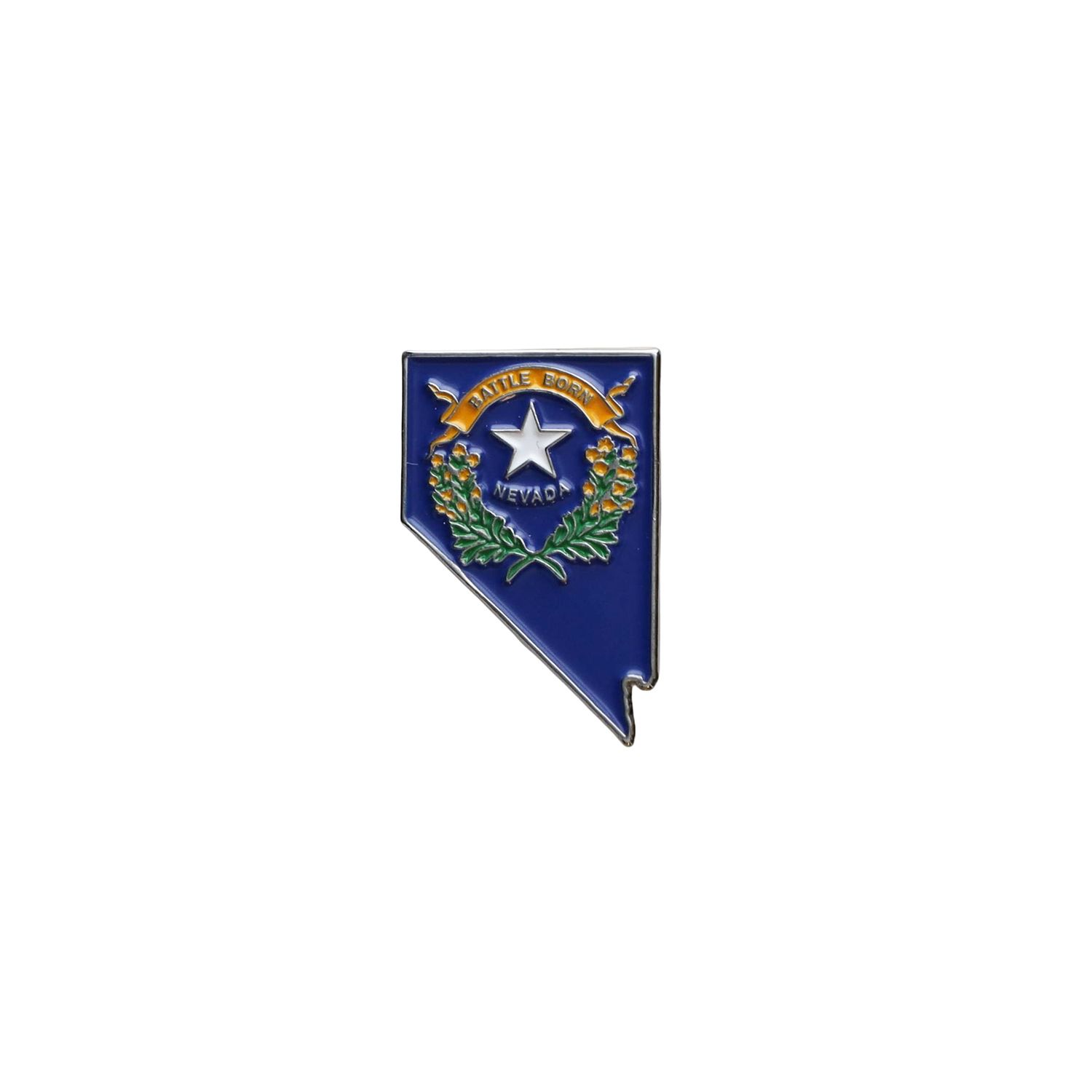 Nevada Battle Born Lapel Pin Silver